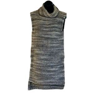 Massimo Dutti Alpaca Blend Sleeveless Turtleneck Tunic Sweater Sz S NWOT